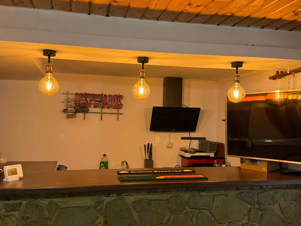 bar din livingul Paltinu Forest House