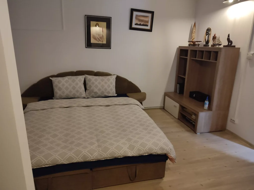 interior cameră family cu vedere la pădure în Valea Doftanei